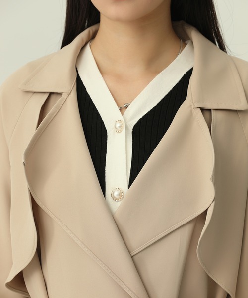 Girly Doll(ガーリードール)の「ロングトレンチコート(トレンチコート・レディース・ベージュ/レッド/カーキ・M/L)」の14枚目の写真