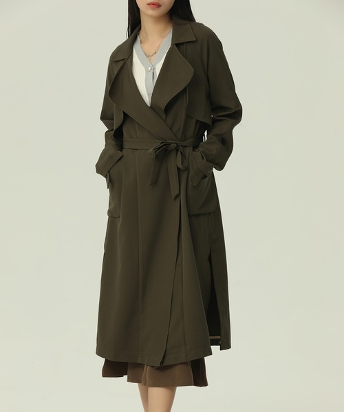 Girly Doll(ガーリードール)の「ロングトレンチコート(トレンチコート・レディース・ベージュ/レッド/カーキ・M/L)」の17枚目の写真