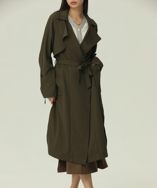 Girly Doll(ガーリードール)の「ロングトレンチコート(トレンチコート・レディース・ベージュ/レッド/カーキ・M/L)」の18枚目の写真