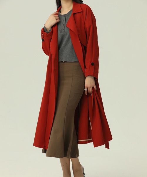 Girly Doll(ガーリードール)の「ロングトレンチコート(トレンチコート・レディース・ベージュ/レッド/カーキ・M/L)」の19枚目の写真