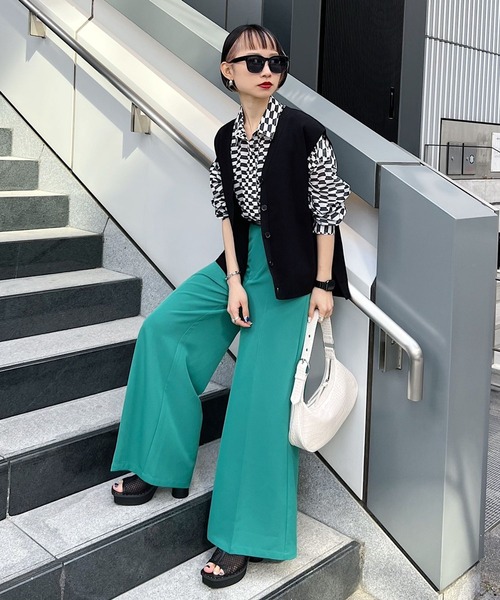 PAGEBOY（ページボーイ）の「シアールーズシャツ（シャツ/ブラウス・レディース・ブラック/オフホワイト/ブラック×ホワイト/コーラル/スカイブルー系・FREE）」の22枚目の写真