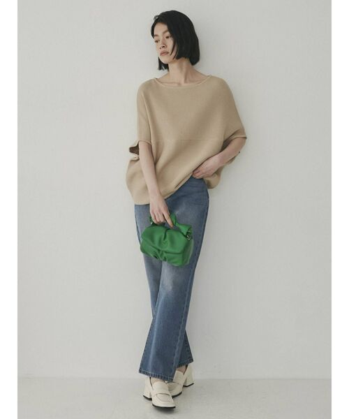 COTORICA（コトリカ）の「横リブドルマンウォッシャブルニット（ニット/セーター・レディース・ブラック/グリーン/ベージュ・FREE）」の13枚目の写真