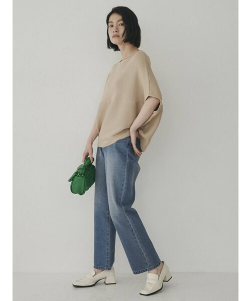 COTORICA（コトリカ）の「横リブドルマンウォッシャブルニット（ニット/セーター・レディース・ブラック/グリーン/ベージュ・FREE）」の6枚目の写真