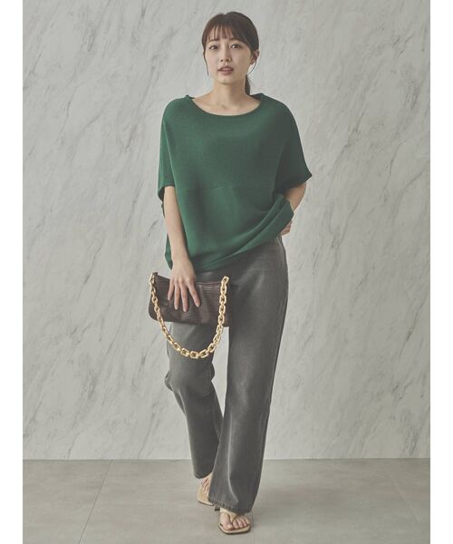 COTORICA（コトリカ）の「横リブドルマンウォッシャブルニット（ニット/セーター・レディース・ブラック/グリーン/ベージュ・FREE）」の21枚目の写真