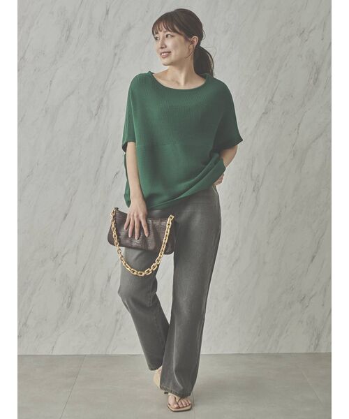 COTORICA（コトリカ）の「横リブドルマンウォッシャブルニット（ニット/セーター・レディース・ブラック/グリーン/ベージュ・FREE）」の19枚目の写真