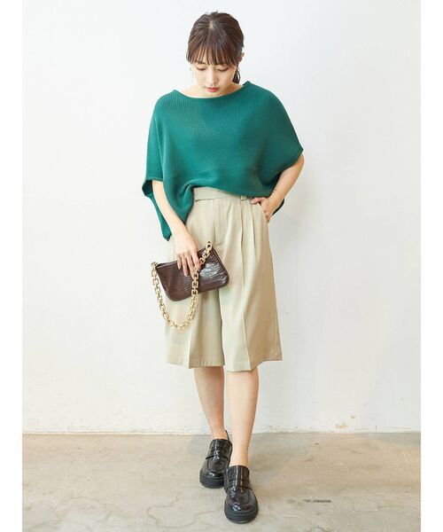 COTORICA（コトリカ）の「横リブドルマンウォッシャブルニット（ニット/セーター・レディース・ブラック/グリーン/ベージュ・FREE）」の17枚目の写真