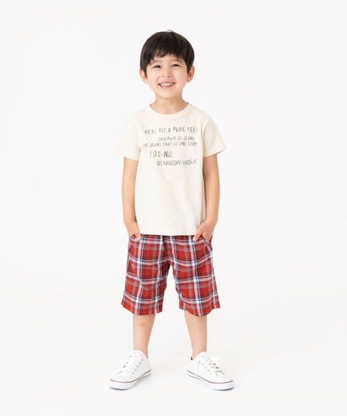 RUGGEDWORKS(ラゲッドワークス)の「《made in Japan》 カレッジプリント半袖TEE(Tシャツ/カットソー・キッズ・キナリ/ライトピンク/チャコール/ライトブルー・140/130/110/120/90/100/150)」の14枚目の写真