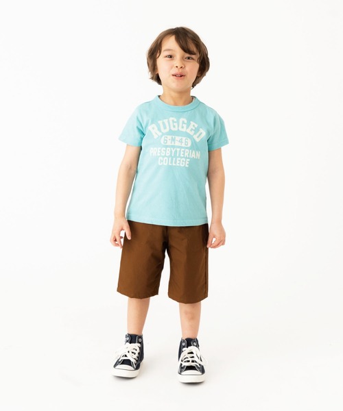 RUGGEDWORKS(ラゲッドワークス)の「《made in Japan》 カレッジプリント半袖TEE(Tシャツ/カットソー・キッズ・キナリ/ライトピンク/チャコール/ライトブルー・140/130/110/120/90/100/150)」の7枚目の写真