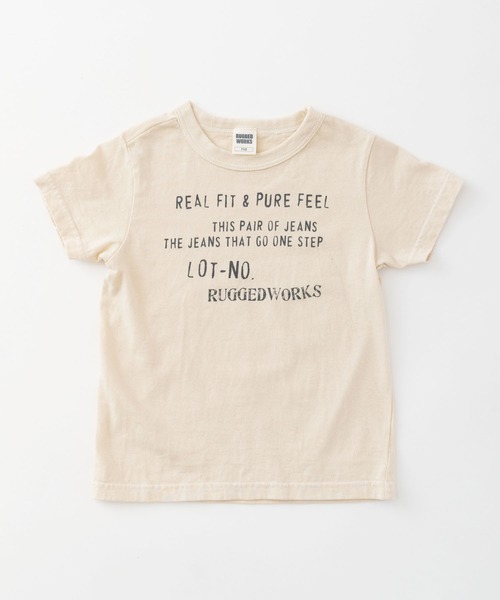 RUGGEDWORKS(ラゲッドワークス)の「《made in Japan》 カレッジプリント半袖TEE(Tシャツ/カットソー・キッズ・キナリ/ライトピンク/チャコール/ライトブルー・140/130/110/120/90/100/150)」の10枚目の写真