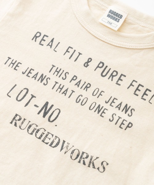 RUGGEDWORKS(ラゲッドワークス)の「《made in Japan》 カレッジプリント半袖TEE(Tシャツ/カットソー・キッズ・キナリ/ライトピンク/チャコール/ライトブルー・140/130/110/120/90/100/150)」の12枚目の写真