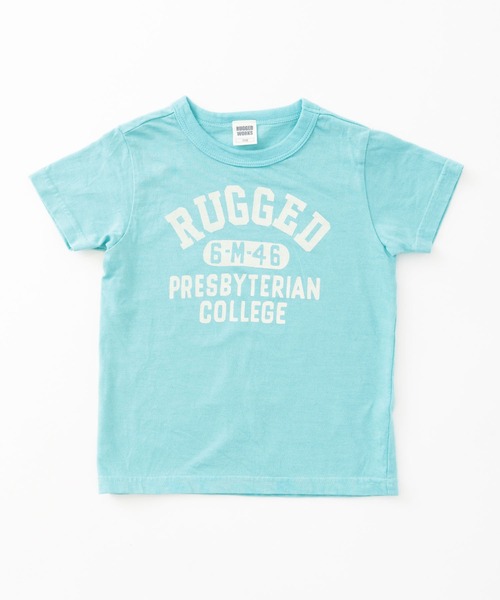 RUGGEDWORKS(ラゲッドワークス)の「《made in Japan》 カレッジプリント半袖TEE(Tシャツ/カットソー・キッズ・キナリ/ライトピンク/チャコール/ライトブルー・140/130/110/120/90/100/150)」の6枚目の写真