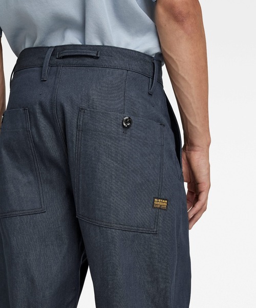 G-STAR（ジースター）の「WORKER CHINO RELAXED SHORTS/デニムショートパンツ（デニムパンツ・メンズ・ダークインディゴブルー・28inch/29inch/30inch/31inch/32inch/33inch）」の3枚目の写真