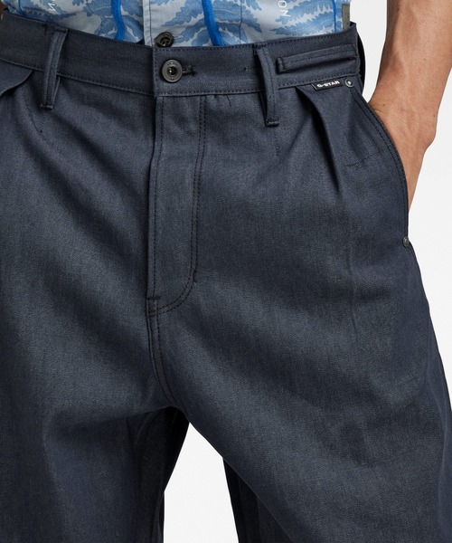 G-STAR（ジースター）の「WORKER CHINO RELAXED SHORTS/デニムショートパンツ（デニムパンツ・メンズ・ダークインディゴブルー・28inch/29inch/30inch/31inch/32inch/33inch）」の4枚目の写真