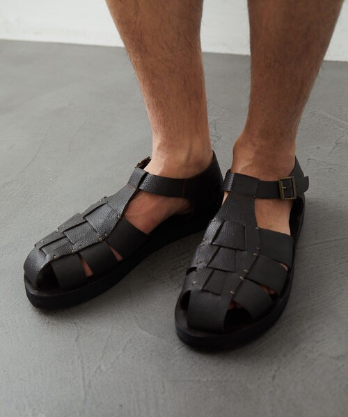 FREAK'S STORE（フリークスストア）の「アミットレザーサンダル/アミットレザーサンダル グレインレザー グルカサンダル/グルカサンダル（サンダル・メンズ・ブラック/ダークブラウン・41/42/43）」の3枚目の写真