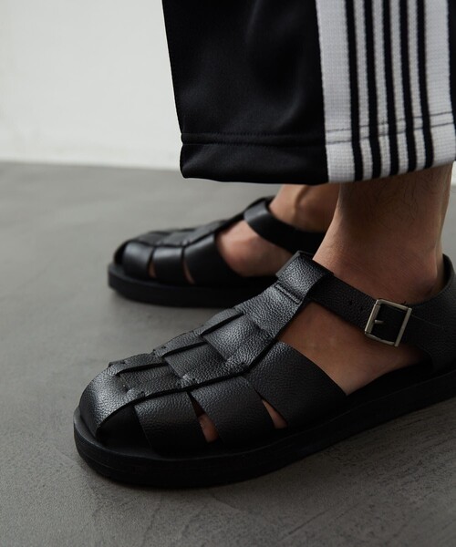 FREAK'S STORE（フリークスストア）の「アミットレザーサンダル/アミットレザーサンダル グレインレザー グルカサンダル/グルカサンダル（サンダル・メンズ・ブラック/ダークブラウン・41/42/43）」の9枚目の写真