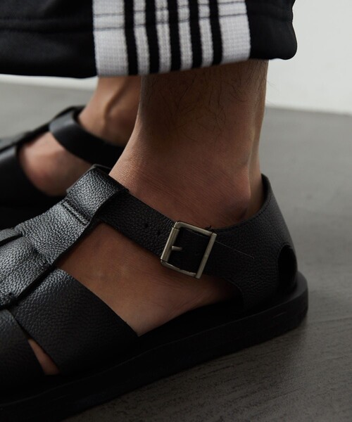 FREAK'S STORE（フリークスストア）の「アミットレザーサンダル/アミットレザーサンダル グレインレザー グルカサンダル/グルカサンダル（サンダル・メンズ・ブラック/ダークブラウン・41/42/43）」の10枚目の写真