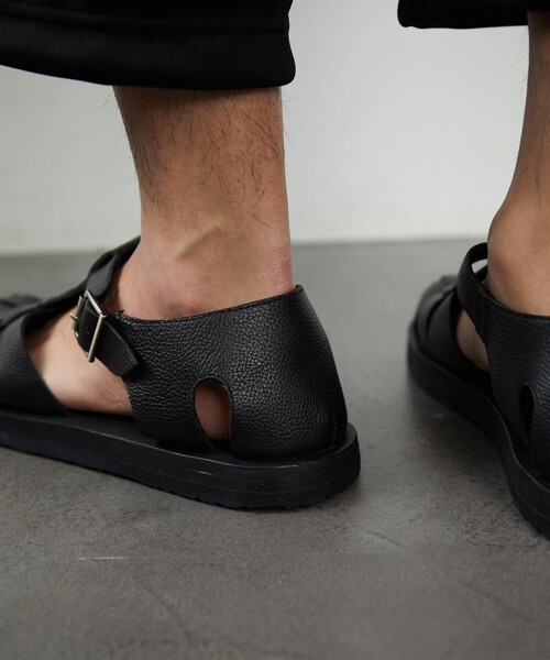 FREAK'S STORE（フリークスストア）の「アミットレザーサンダル/アミットレザーサンダル グレインレザー グルカサンダル/グルカサンダル（サンダル・メンズ・ブラック/ダークブラウン・41/42/43）」の14枚目の写真