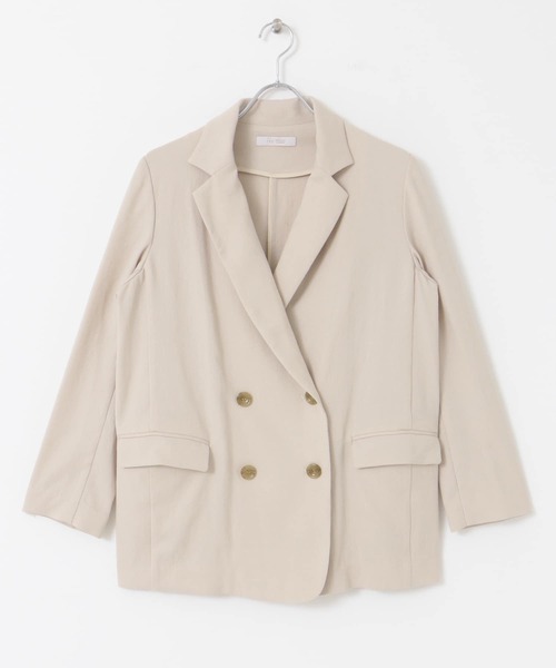 F by ROSSO（エフバイロッソ）の「F by ROSSO　リネンライクオーバーダブルジャケット（テーラードジャケット・レディース・ブラウン/アイボリー・FREE）」の19枚目の写真