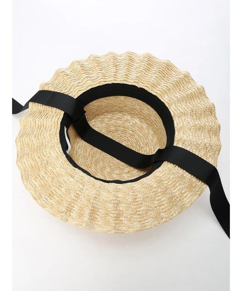 ehka sopo（エヘカソポ）の「なみなみカンカン帽（ハット・レディース・ブラック/オフホワイト/ブラウン・ﾌﾘ-）」の17枚目の写真