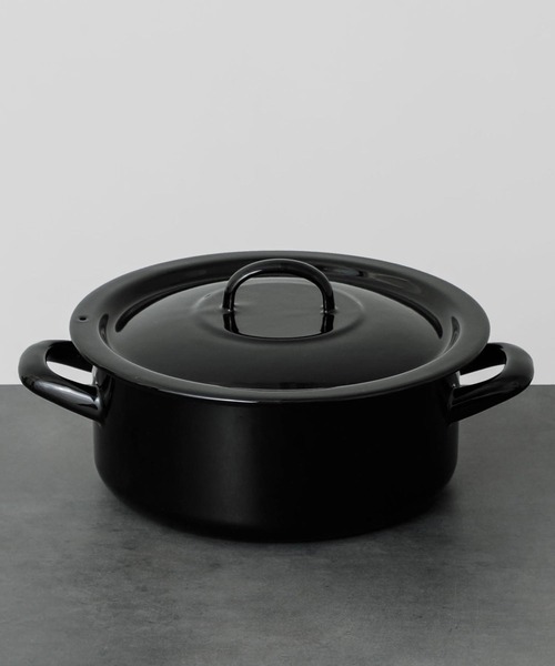 HIGHTIDE（ハイタイド）の「MUNDER Pot With Lid ポットウィズリッド ホーロー製 両手鍋 20cm（鍋/フライパン・レディース・ブラック・FREE）」の4枚目の写真