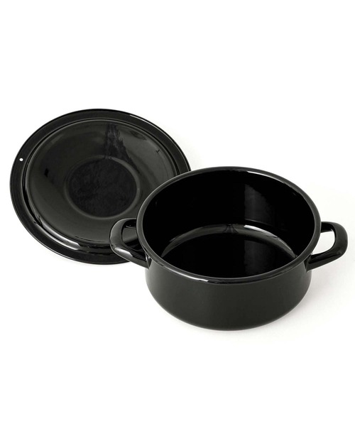 HIGHTIDE（ハイタイド）の「MUNDER Pot With Lid ポットウィズリッド ホーロー製 両手鍋 20cm（鍋/フライパン・レディース・ブラック・FREE）」の5枚目の写真
