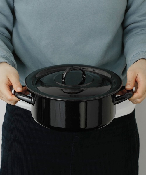 HIGHTIDE（ハイタイド）の「MUNDER Pot With Lid ポットウィズリッド ホーロー製 両手鍋 20cm（鍋/フライパン・レディース・ブラック・FREE）」の11枚目の写真