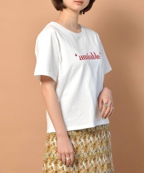 RETRO GIRL（レトロガール）の「アソートロゴチビTee（Tシャツ/カットソー・レディース・ラベンダー/ホワイト/チャコールグレー・FREE）」の2枚目の写真
