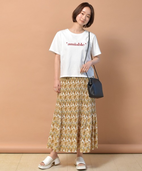 RETRO GIRL（レトロガール）の「アソートロゴチビTee（Tシャツ/カットソー・レディース・ラベンダー/ホワイト/チャコールグレー・FREE）」の4枚目の写真