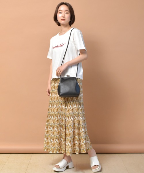 RETRO GIRL（レトロガール）の「アソートロゴチビTee（Tシャツ/カットソー・レディース・ラベンダー/ホワイト/チャコールグレー・FREE）」の5枚目の写真