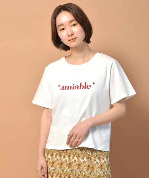 RETRO GIRL（レトロガール）の「アソートロゴチビTee（Tシャツ/カットソー・レディース・ラベンダー/ホワイト/チャコールグレー・FREE）」の8枚目の写真