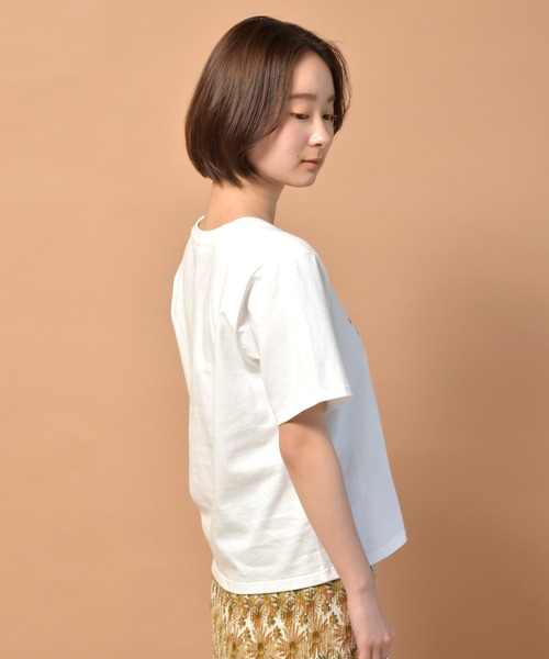RETRO GIRL（レトロガール）の「アソートロゴチビTee（Tシャツ/カットソー・レディース・ラベンダー/ホワイト/チャコールグレー・FREE）」の9枚目の写真