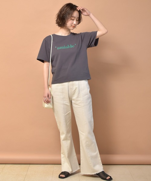 RETRO GIRL（レトロガール）の「アソートロゴチビTee（Tシャツ/カットソー・レディース・ラベンダー/ホワイト/チャコールグレー・FREE）」の11枚目の写真