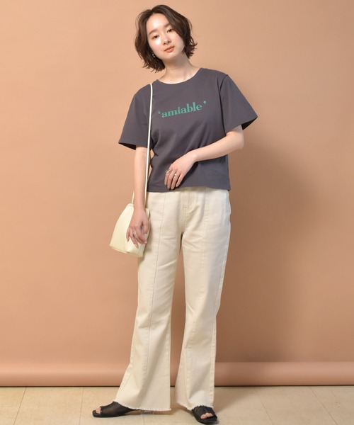 RETRO GIRL（レトロガール）の「アソートロゴチビTee（Tシャツ/カットソー・レディース・ラベンダー/ホワイト/チャコールグレー・FREE）」の13枚目の写真