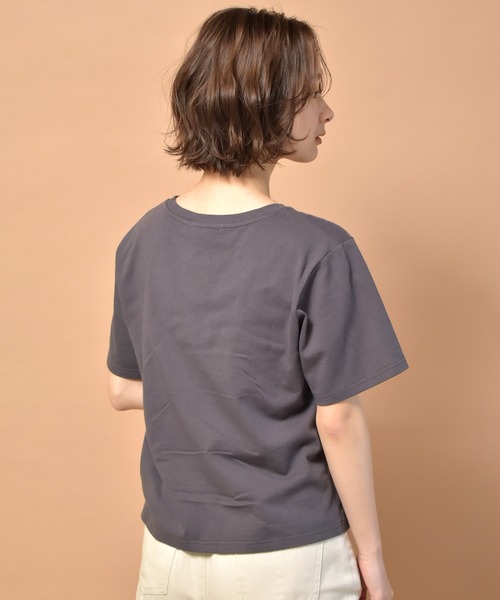 RETRO GIRL（レトロガール）の「アソートロゴチビTee（Tシャツ/カットソー・レディース・ラベンダー/ホワイト/チャコールグレー・FREE）」の17枚目の写真