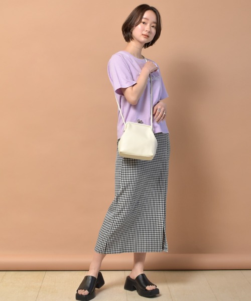 RETRO GIRL（レトロガール）の「アソートロゴチビTee（Tシャツ/カットソー・レディース・ラベンダー/ホワイト/チャコールグレー・FREE）」の18枚目の写真