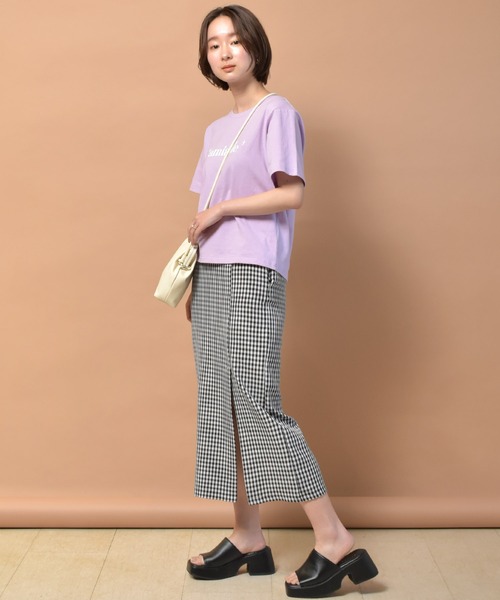 RETRO GIRL（レトロガール）の「アソートロゴチビTee（Tシャツ/カットソー・レディース・ラベンダー/ホワイト/チャコールグレー・FREE）」の19枚目の写真