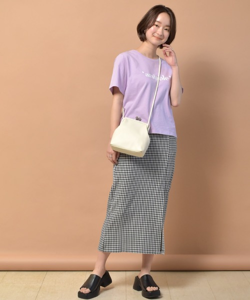 RETRO GIRL（レトロガール）の「アソートロゴチビTee（Tシャツ/カットソー・レディース・ラベンダー/ホワイト/チャコールグレー・FREE）」の20枚目の写真