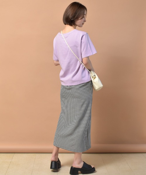 RETRO GIRL（レトロガール）の「アソートロゴチビTee（Tシャツ/カットソー・レディース・ラベンダー/ホワイト/チャコールグレー・FREE）」の21枚目の写真