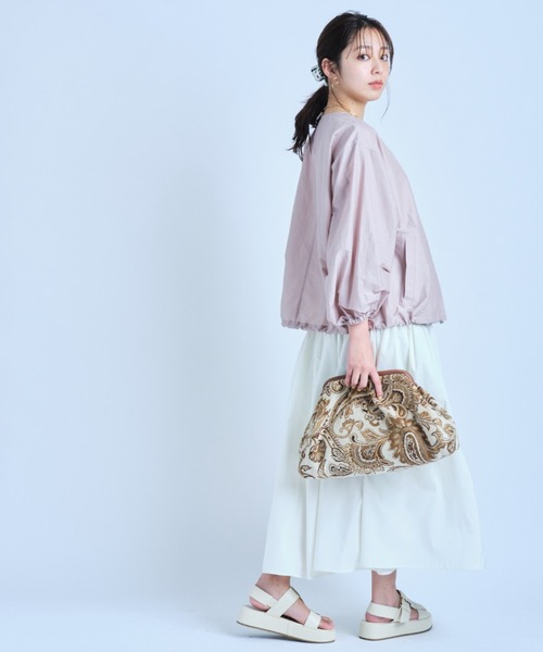 【アリエル】JUSGLITTY ロングブルゾン サイズ1 ジャスグリッティー JUSGLITTY ショートブルゾン （紺