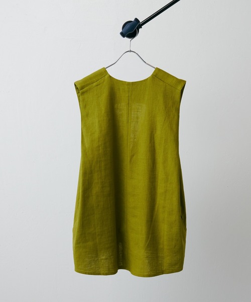 Lui's(ルイス)の「麻混ショルダータックベスト(ベスト・レディース・キナリ/ブラック/ライム・FREE)」の9枚目の写真