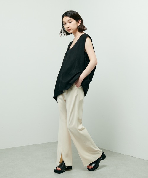 Lui's(ルイス)の「麻混ショルダータックベスト(ベスト・レディース・キナリ/ブラック/ライム・FREE)」の17枚目の写真