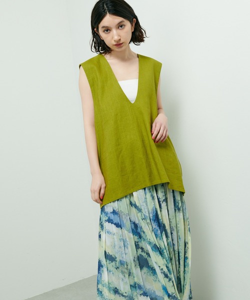 Lui's(ルイス)の「麻混ショルダータックベスト(ベスト・レディース・キナリ/ブラック/ライム・FREE)」の15枚目の写真