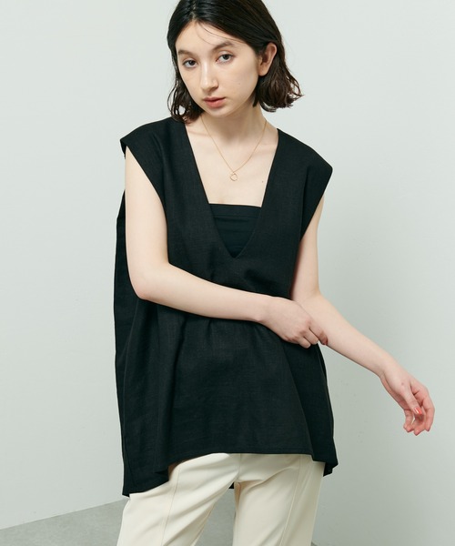 Lui's(ルイス)の「麻混ショルダータックベスト(ベスト・レディース・キナリ/ブラック/ライム・FREE)」の18枚目の写真