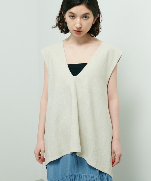 Lui's(ルイス)の「麻混ショルダータックベスト(ベスト・レディース・キナリ/ブラック/ライム・FREE)」の20枚目の写真