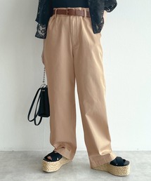 w closet | ベルト付きオーバーサイズチノパンツ(チノパンツ)