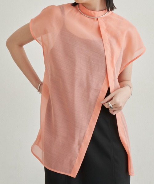 Aunt Marie's(アントマリーズ)の「シアースリットシャツ / 前後2WAY(シャツ/ブラウス・レディース・ホワイト/ブラック/ピンク/チェック・FREE)」の13枚目の写真