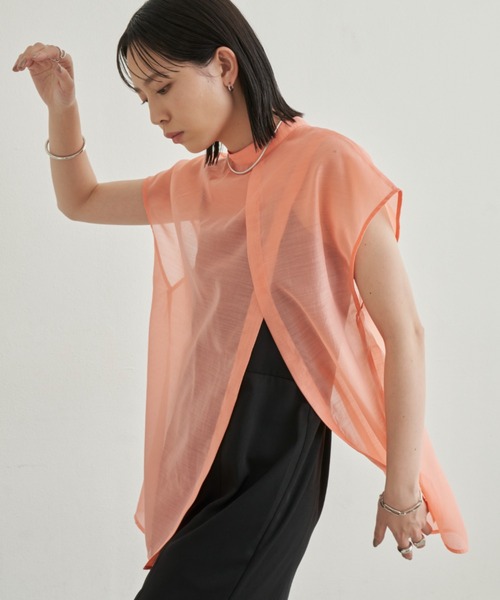 Aunt Marie's(アントマリーズ)の「シアースリットシャツ / 前後2WAY(シャツ/ブラウス・レディース・ホワイト/ブラック/ピンク/チェック・FREE)」の14枚目の写真