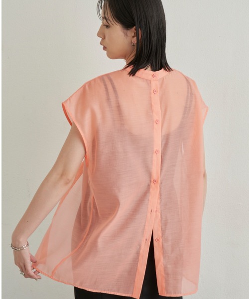 Aunt Marie's(アントマリーズ)の「シアースリットシャツ / 前後2WAY(シャツ/ブラウス・レディース・ホワイト/ブラック/ピンク/チェック・FREE)」の18枚目の写真