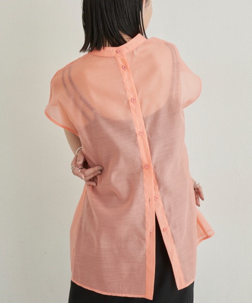 Aunt Marie's(アントマリーズ)の「シアースリットシャツ / 前後2WAY(シャツ/ブラウス・レディース・ホワイト/ブラック/ピンク/チェック・FREE)」の19枚目の写真