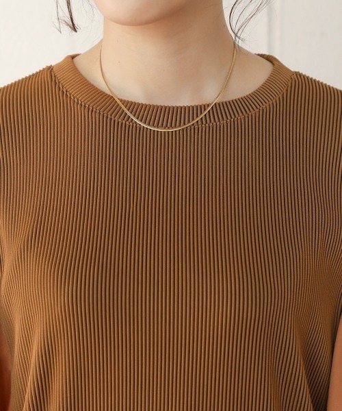 Bou Jeloud(ブージュルード)の「【WEB限定】リップルデザイントップス(Tシャツ/カットソー・レディース・ベージュ/キャメル/ブルー・FREE)」の17枚目の写真